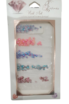 Deco Perlas de colores  uñas x 6 Afines MV